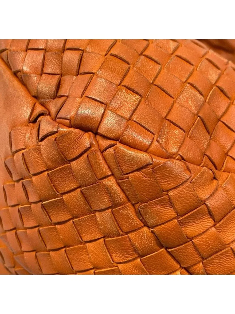 Bottega Veneta Tote Midi Amcampana Orange Leather